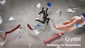  Presentation with sales growth - Beautiful slide deck featuring increase sales - his growth and progress mixed backdrop and a gray colored foreground