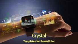  Presentation with hand up - Colorful slides enhanced with increase time - cloe up naked female hand backdrop and a tawny brown colored foreground