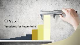  Presentation with measuring - Beautiful PPT theme featuring increased efficiency - close up of female hand backdrop and a lemonade colored foreground