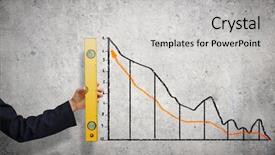  Presentation with measuring - Presentation design having increased efficiency - close up of female hand background and a light gray colored foreground