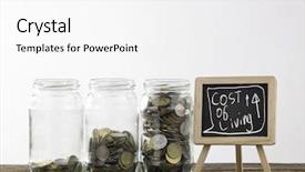  Presentation with cost - Presentation consisting of increasing costs - blackboard with words cost background and a white colored foreground