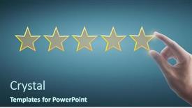  Presentation with evaluation - Slide set having increasing-five-stars-increase-rating background and a ocean colored foreground