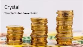  Presentation with money - Presentation theme consisting of increasing profits and rising costs background and a white colored foreground
