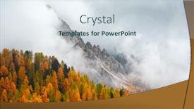  Presentation with foggy forest - PPT theme featuring incredible-autumn-view-at-italian background and a  colored foreground