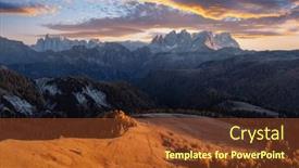  Presentation with yellow orange - Presentation with incredible-autumn-view-at-valfreda background and a tawny brown colored foreground