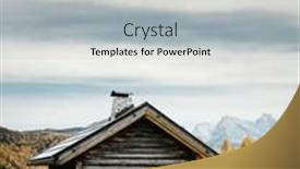  Presentation with cabin forest - PPT theme featuring incredible-autumn-view-at-valfreda background and a  colored foreground