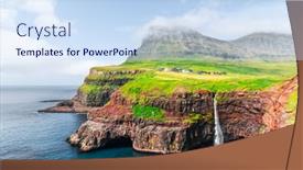  Presentation with denmark - Amazing presentation having incredible-autumn-view-of-mulafossur backdrop and a sky blue colored foreground