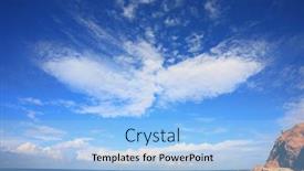  Presentation with phoenix - Amazing slide set having incredible cloud in the form of phoenix the mediterranean coast backdrop and a light blue colored foreground