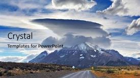  Presentation with chilean - Beautiful PPT theme featuring incredible clouds over the mountain glaciers stunning sunset in the chilean patagonia flat clouds are combined with high cumulus backdrop and a light blue colored foreground