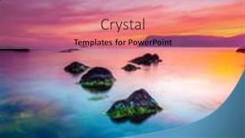  Presentation with awesome - Amazing slide set having incredible-cloudscape-over-the-sea backdrop and a coral colored foreground