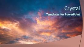  Presentation with scenic - Presentation design consisting of incredible-colorful-sunset-with-cloudy background and a ocean colored foreground