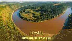  Presentation with earth eye - Slide deck featuring incredible-horseshoe-shaped-meander background and a tawny brown colored foreground