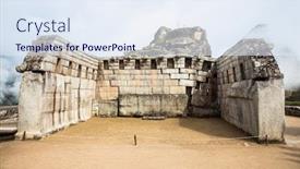  Presentation with inca - Presentation theme with incredible-inca-wall-on-ancient background and a sky blue colored foreground