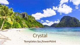  Presentation with philippine traditional - Beautiful theme featuring incredible islands of philippines palawan backdrop and a cream colored foreground