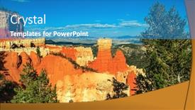  Presentation with erosion - Presentation design featuring incredible-landscape-illuminated background and a teal colored foreground