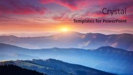  Presentation with mountains - Beautiful slides featuring incredible-landscape-in-the-mountains backdrop and a violet colored foreground