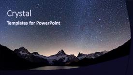 Presentation with night - Slide deck having incredible-night-view-of-bachalpsee background and a ocean colored foreground