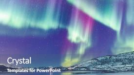  Presentation with aurora - Presentation having incredible northern lights aurora borealis background and a ocean colored foreground