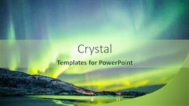  Presentation with aurora borealis northern lights - Presentation featuring incredible-northern-lights-aurora-borealis background and a soft green colored foreground