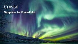  Presentation with aurora borealis northern lights - Presentation having incredible-northern-lights-aurora-borealis background and a navy blue colored foreground