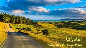  Presentation with new zealand - Amazing theme having incredible-orange-sunset-dirt-road backdrop and a tawny brown colored foreground