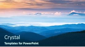  Presentation with dawn - Slide deck having incredible-scene-of-dawn-over background and a ocean colored foreground