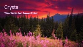  Presentation with ukraine - Presentation design with incredible-sunset-in-the-mountains background and a violet colored foreground