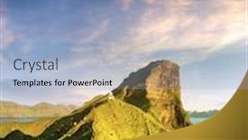  Presentation with denmark - Presentation design consisting of incredible-sunset-landscape-with-kallur background and a light blue colored foreground