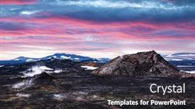  Presentation with geothermal - Cool new theme with incredible-sunset-view-of-reeky backdrop and a dark gray colored foreground