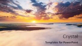  Presentation with rural - Colorful PPT layouts enhanced with incredible-top-view-on-rural backdrop and a coral colored foreground