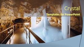  Presentation with cave - Presentation consisting of incredible-underground-world background and a tawny brown colored foreground