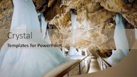  Presentation with cave - Presentation theme featuring incredible-underground-world background and a coral colored foreground