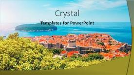  Presentation with dalmatia - Cool new slide deck with incredible-view-at-famous-european backdrop and a arctic colored foreground