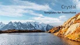  Presentation with clear water - Slides with incredible-view-of-clear-water background and a light blue colored foreground