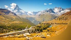  Presentation with earth day - Presentation design enhanced with incredible-view-of-matterhorn-spire background and a gold colored foreground