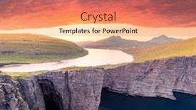  Presentation with denmark - Amazing presentation design having incredible-view-of-sorvagsvatn-lake backdrop and a coral colored foreground