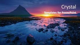  Presentation with iceland - Slide deck with incredible-view-of-the-famous background and a ocean colored foreground