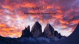  Presentation with alps - Presentation design enhanced with incredible-view-of-the-three background and a violet colored foreground