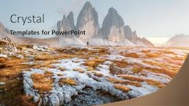  Presentation with alps - Presentation design featuring incredible-view-of-the-three background and a light blue colored foreground