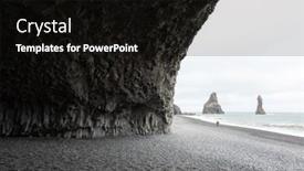  Presentation with black - Slide deck featuring incredible-view-on-black-beach background and a black colored foreground