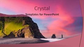  Presentation with sunset beach - Beautiful presentation featuring incredible-view-on-black-beach backdrop and a coral colored foreground