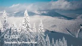  Presentation with earth day - Audience pleasing PPT theme consisting of incredible-winter-landscape-with-snowy backdrop and a ocean colored foreground