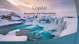  Presentation with powerful - Cool new PPT theme with incredible-winter-sunrise-scenery backdrop and a lemonade colored foreground