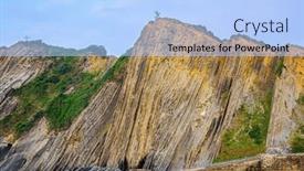  Presentation with coastal - Theme enhanced with incredibly-bizarre-coastal-cliffs-low background and a  colored foreground