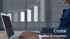  Presentation with digital multimeters - Cool new presentation theme with increment - digital composite of businesswoman backdrop and a ocean colored foreground