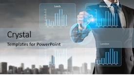  Presentation with increment - Presentation theme consisting of increment - drawing his progress strategy mixed background and a  colored foreground