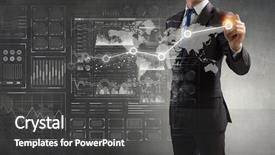  Presentation with modern medicine cardiology concept mixed - Presentation consisting of increment - drawing his progress strategy mixed background and a  colored foreground