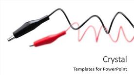  Presentation with electrical - Slide deck with incrustations - electrical wires flying background and a white colored foreground