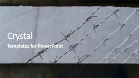  Presentation with prison - PPT layouts having incrustations - view from a prison window background and a gray colored foreground