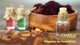  Presentation with essence - Cool new presentation theme with rose petals and aromatic essence backdrop and a tawny brown colored foreground